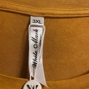 White Mark Mustard Long Sleeve Top